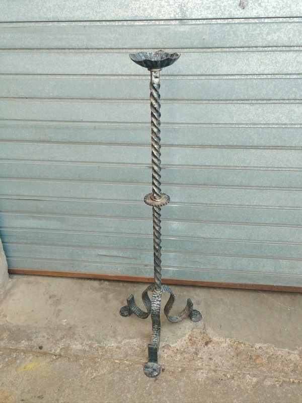 candelabro forja hierro alt127 o16 7u